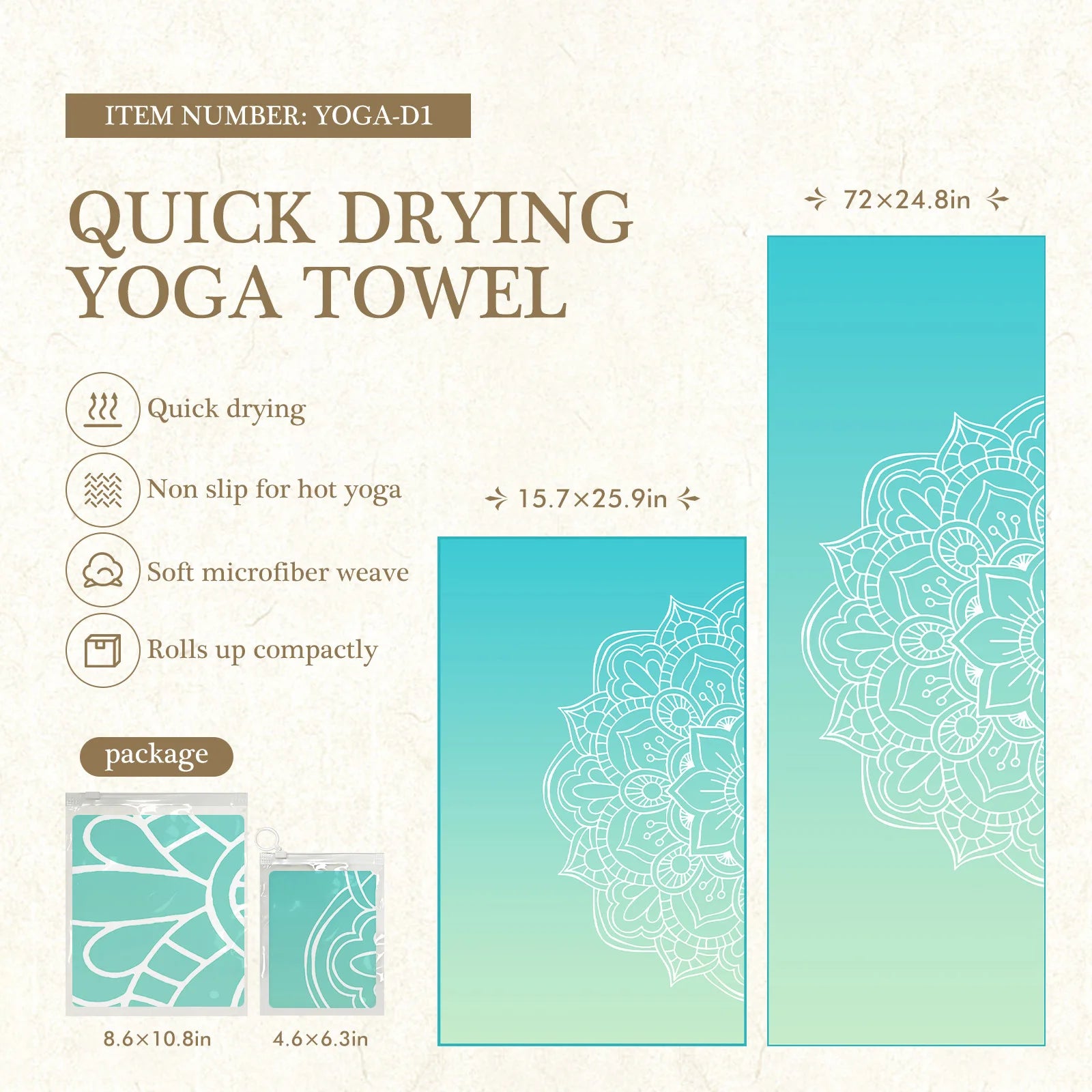 Eco-Friendly Yoga Mat Cover – Anti-Slip & Quick-Dry