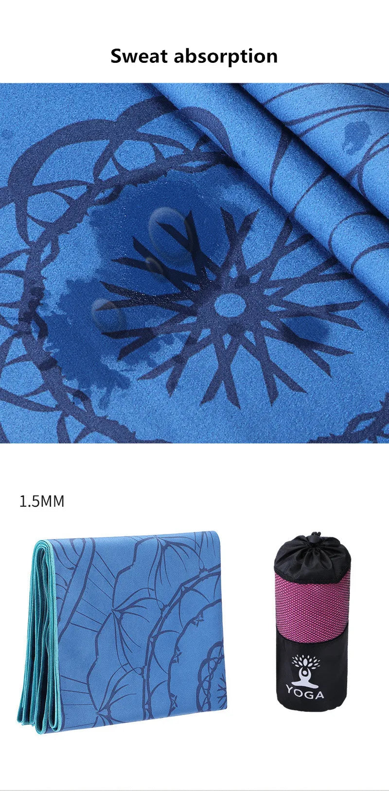 Hot Yoga Mat Towel – Non-Slip & Quick Dry