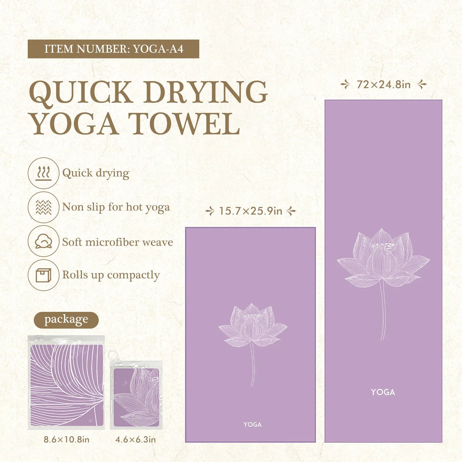 Eco-Friendly Yoga Mat Cover – Anti-Slip & Quick-Dry