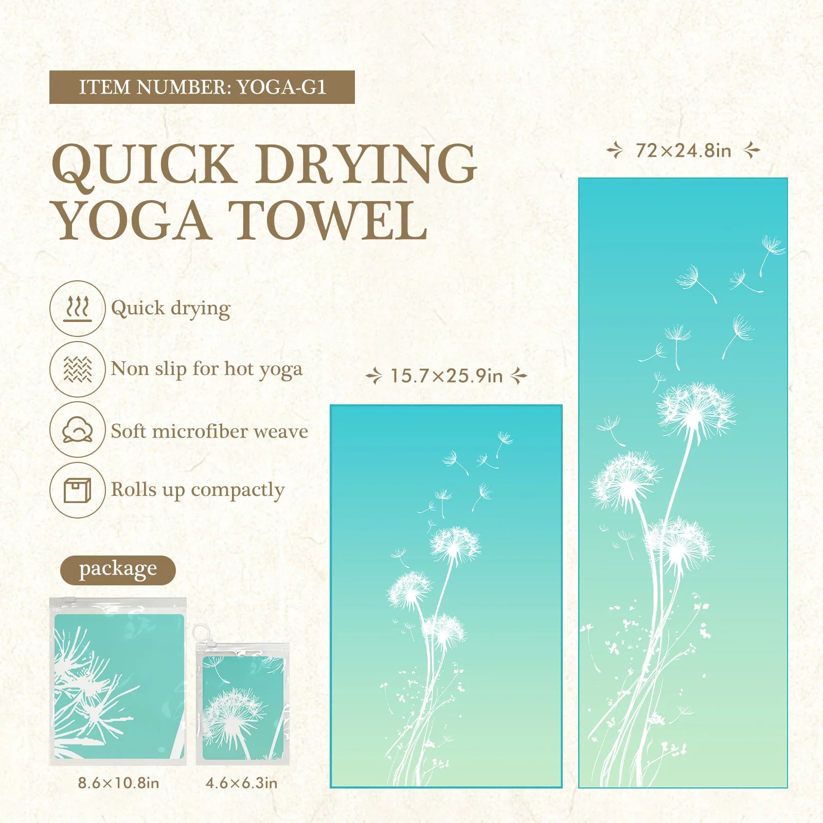 Eco-Friendly Yoga Mat Cover – Anti-Slip & Quick-Dry