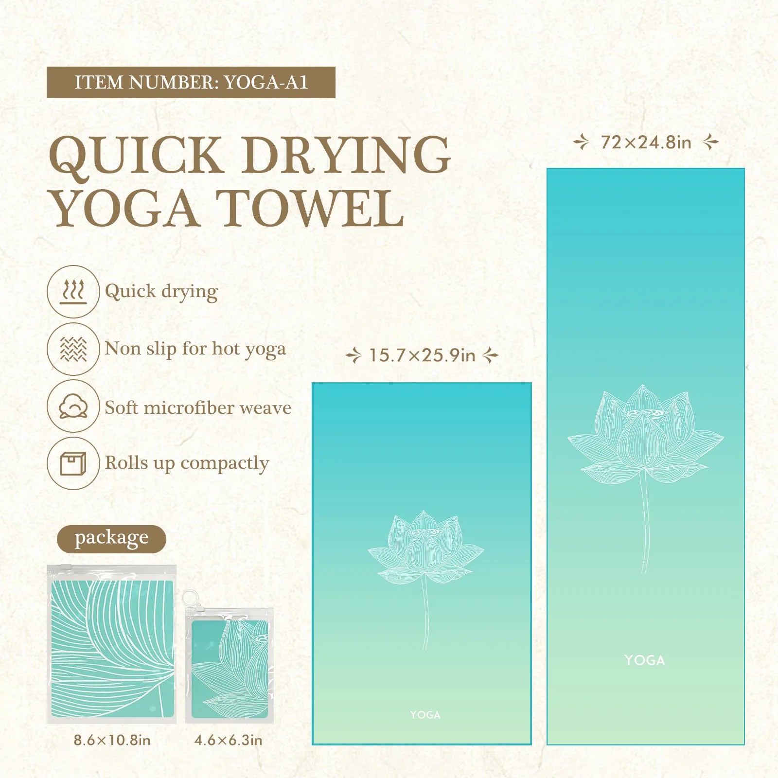 Eco-Friendly Yoga Mat Cover – Anti-Slip & Quick-Dry