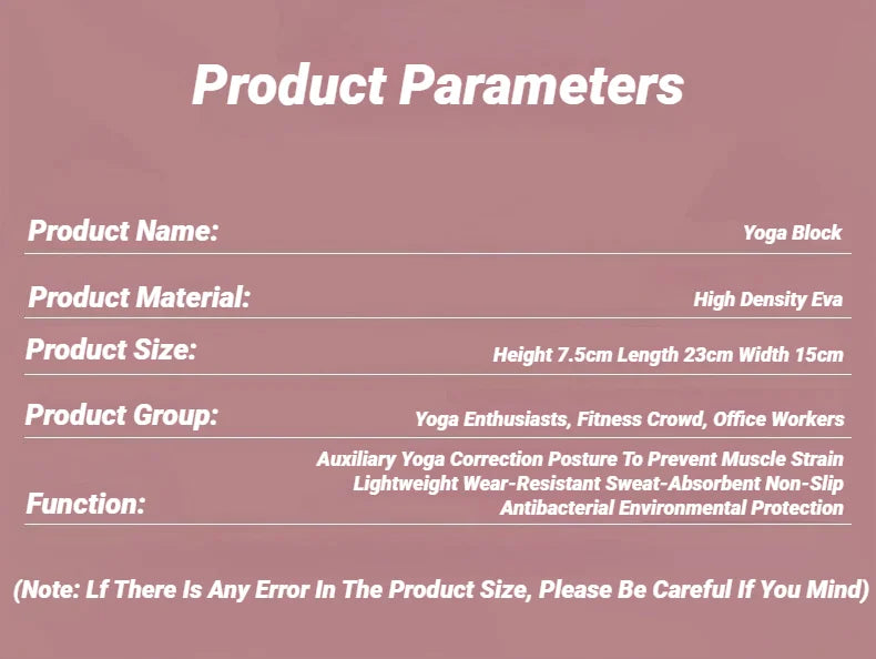 Yoga Block – Lightweight Foam Support