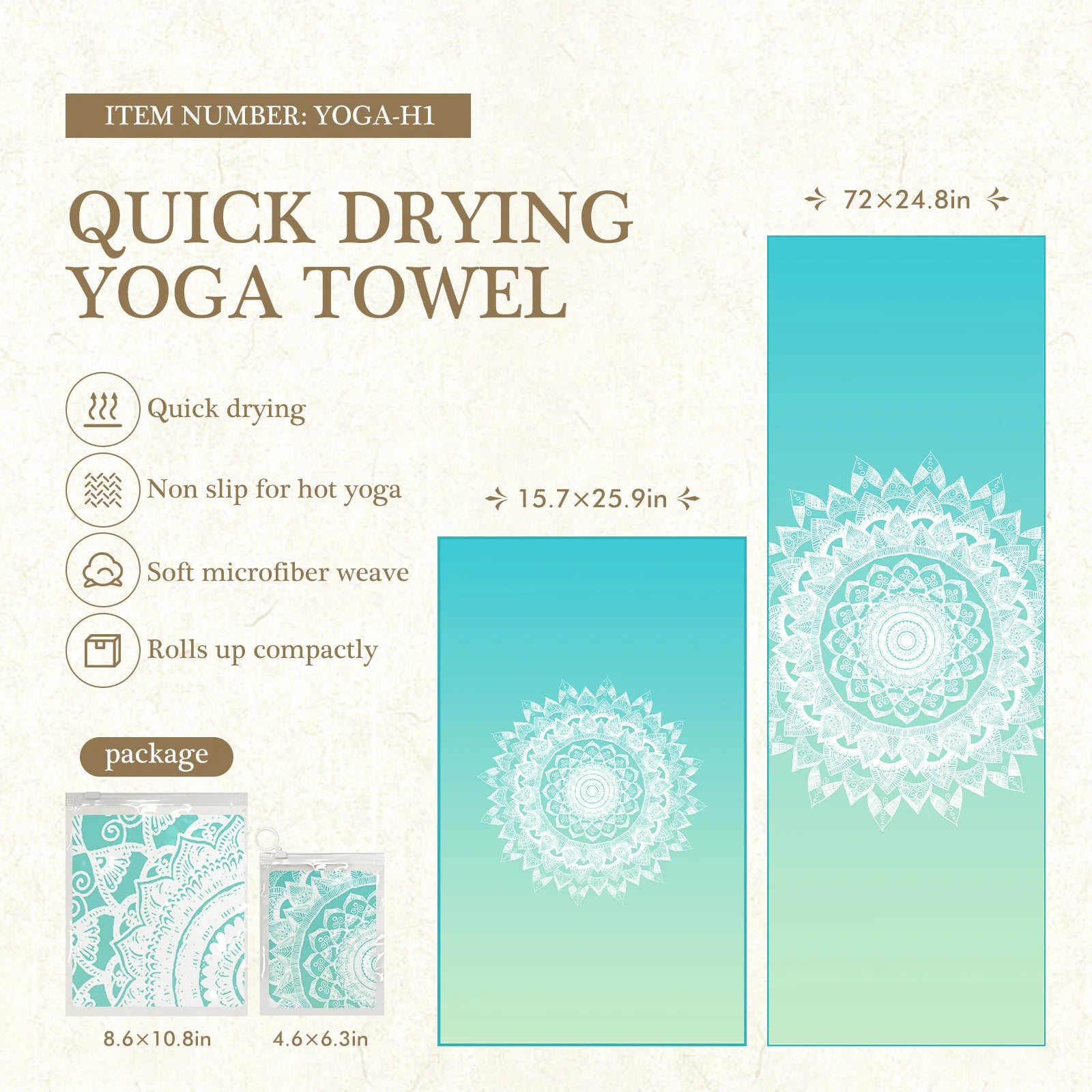 Eco-Friendly Yoga Mat Cover – Anti-Slip & Quick-Dry