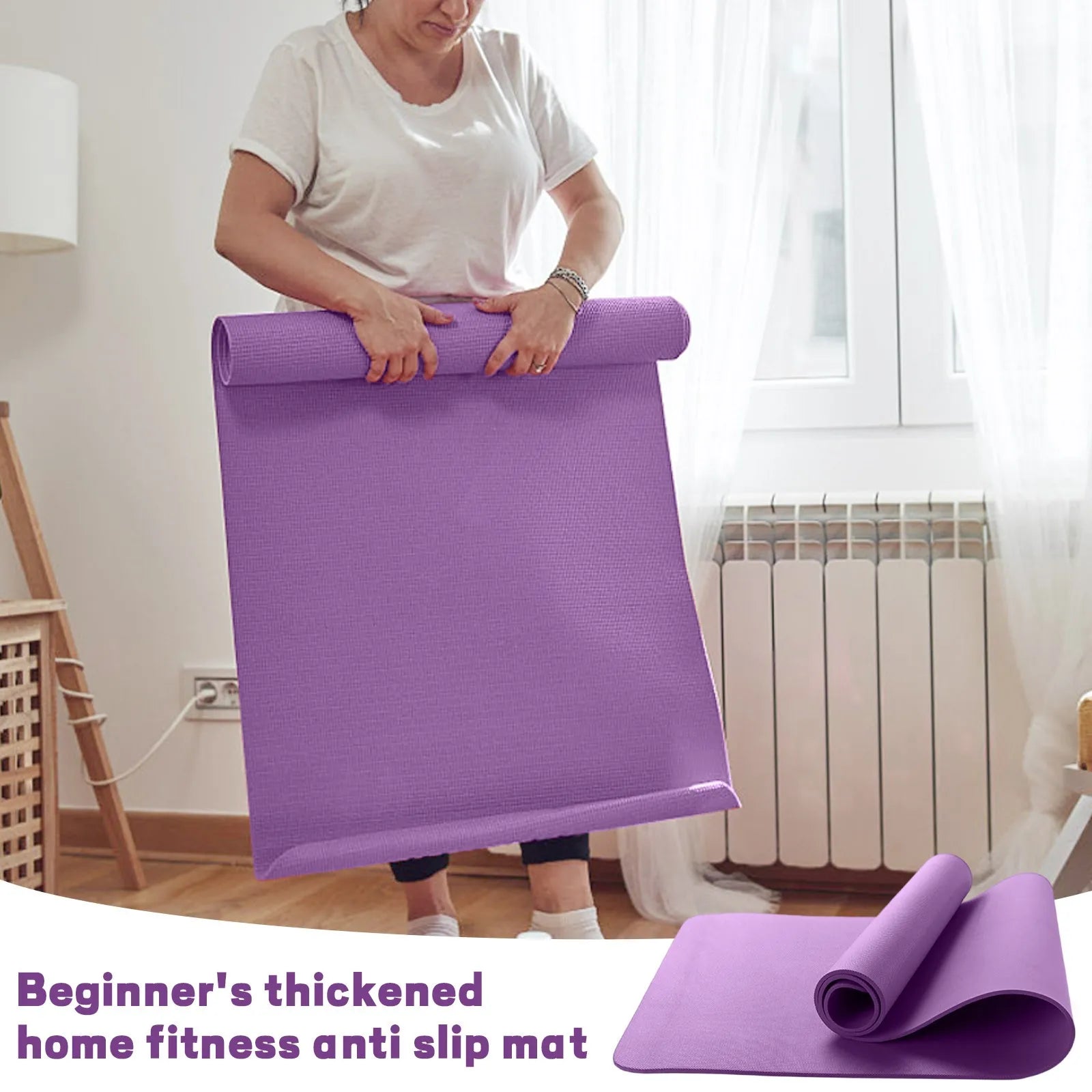 Anti-Slip Yoga Mat – 10mm Comfort Cushion