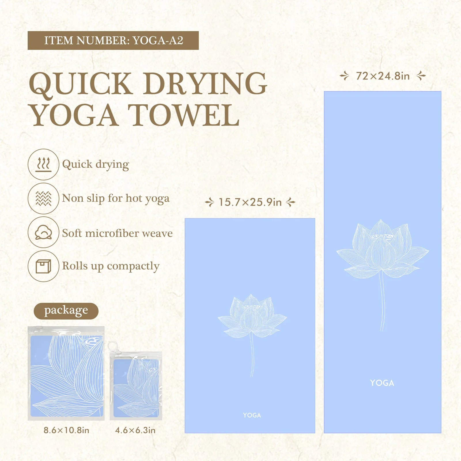 Eco-Friendly Yoga Mat Cover – Anti-Slip & Quick-Dry