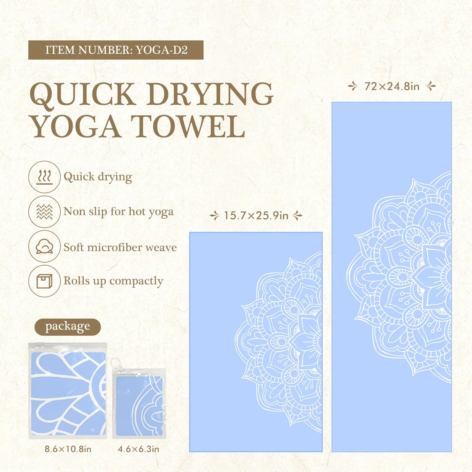 Eco-Friendly Yoga Mat Cover – Anti-Slip & Quick-Dry