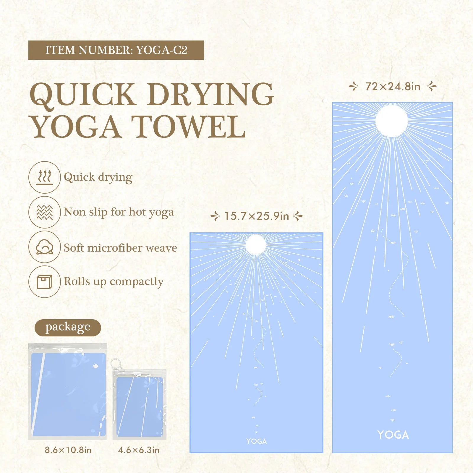 Eco-Friendly Yoga Mat Cover – Anti-Slip & Quick-Dry