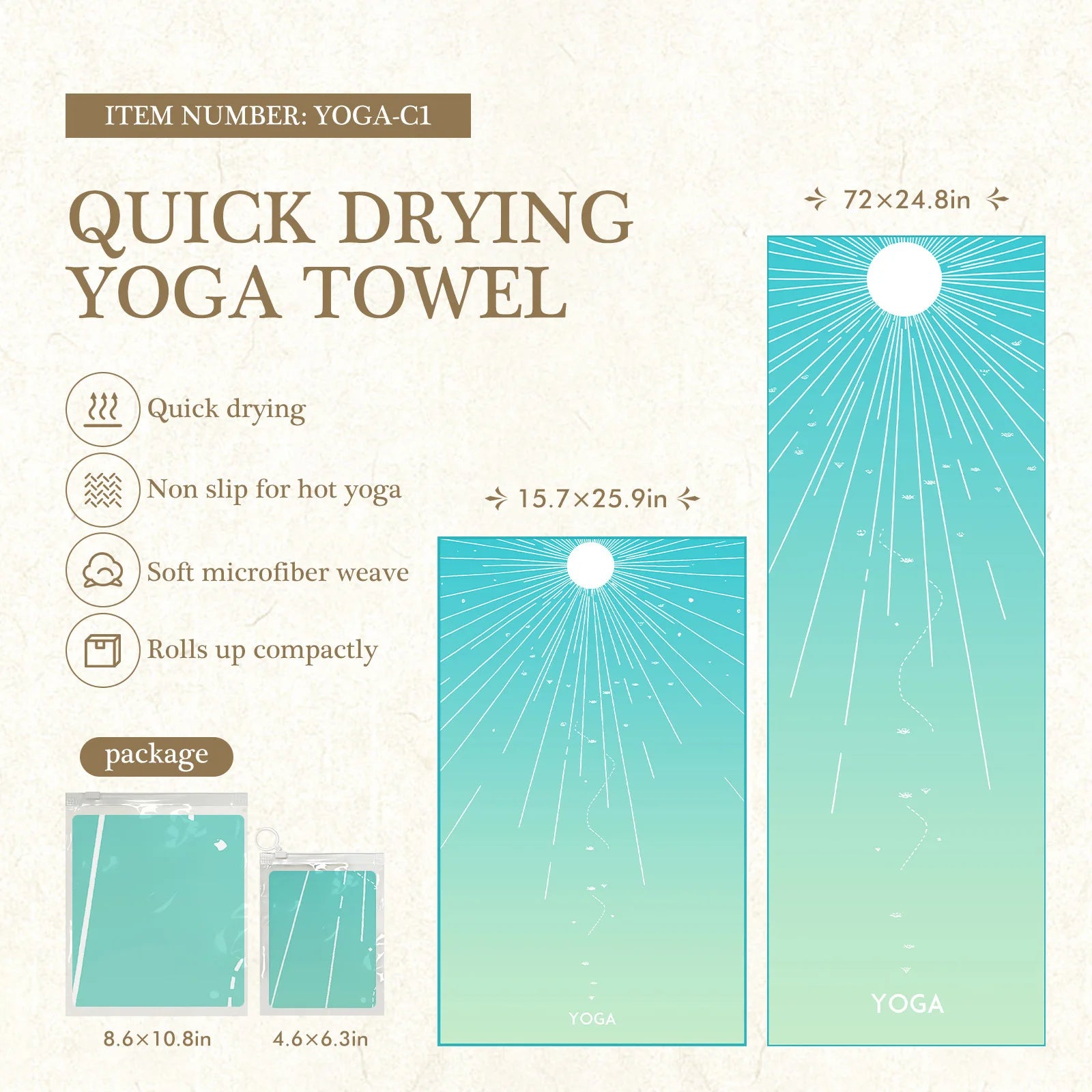 Eco-Friendly Yoga Mat Cover – Anti-Slip & Quick-Dry