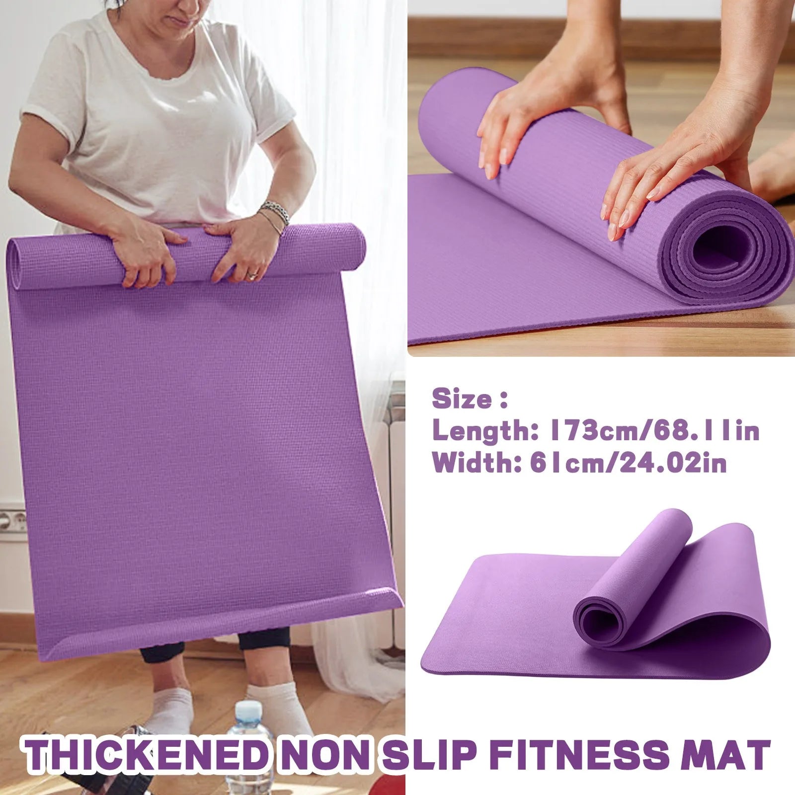 Anti-Slip Yoga Mat – 10mm Comfort Cushion